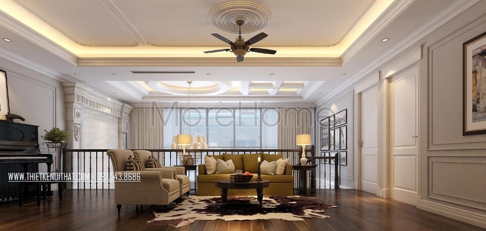 Thiết kế nội thất và thi công nội thất căn hộ chung cư duplex Mandarin Garden - Chị Lan